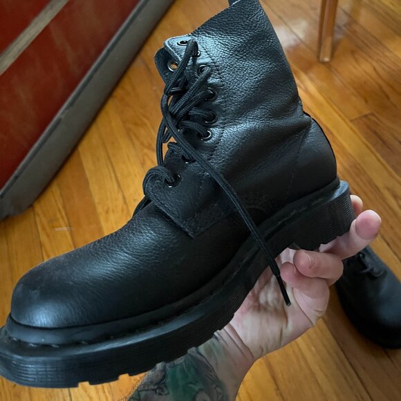 Dr. Martens 1460 Pascal Mono Women’s Leather Combat Boots – Size US 7 (EU 38, UK - Picture 4 of 5
